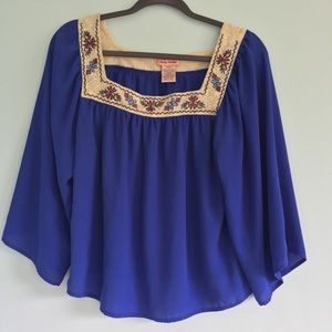 Boho Top Square Neckline Crochet